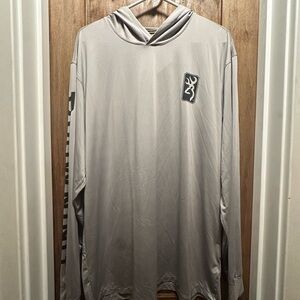 NWOT Men’s Browning Long Sleeve Hooded T-shirt XL Grey